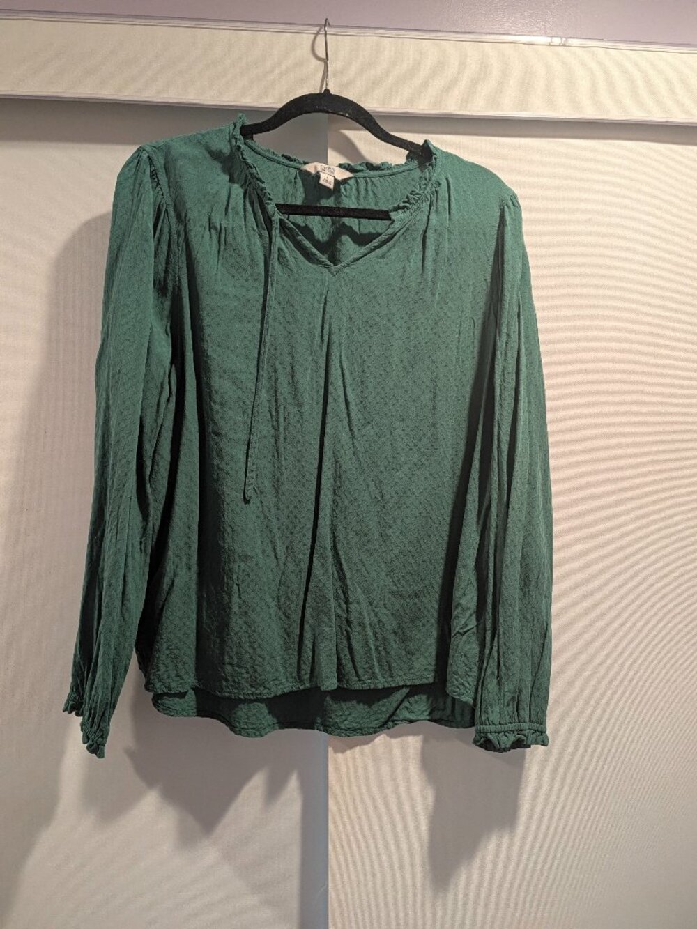 Croft & Barrow Teal Long-Sleeve Blouse